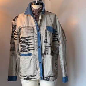 Scotch & Soda Beige and Blue Shirt Jacket